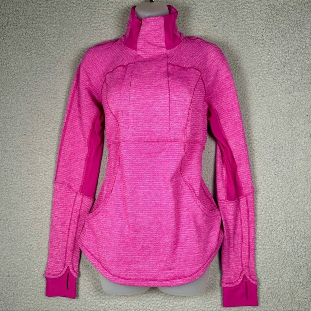 Lululemon Base Runner 1/2 Zip Raspberry Pullover - Picture 4 of 16